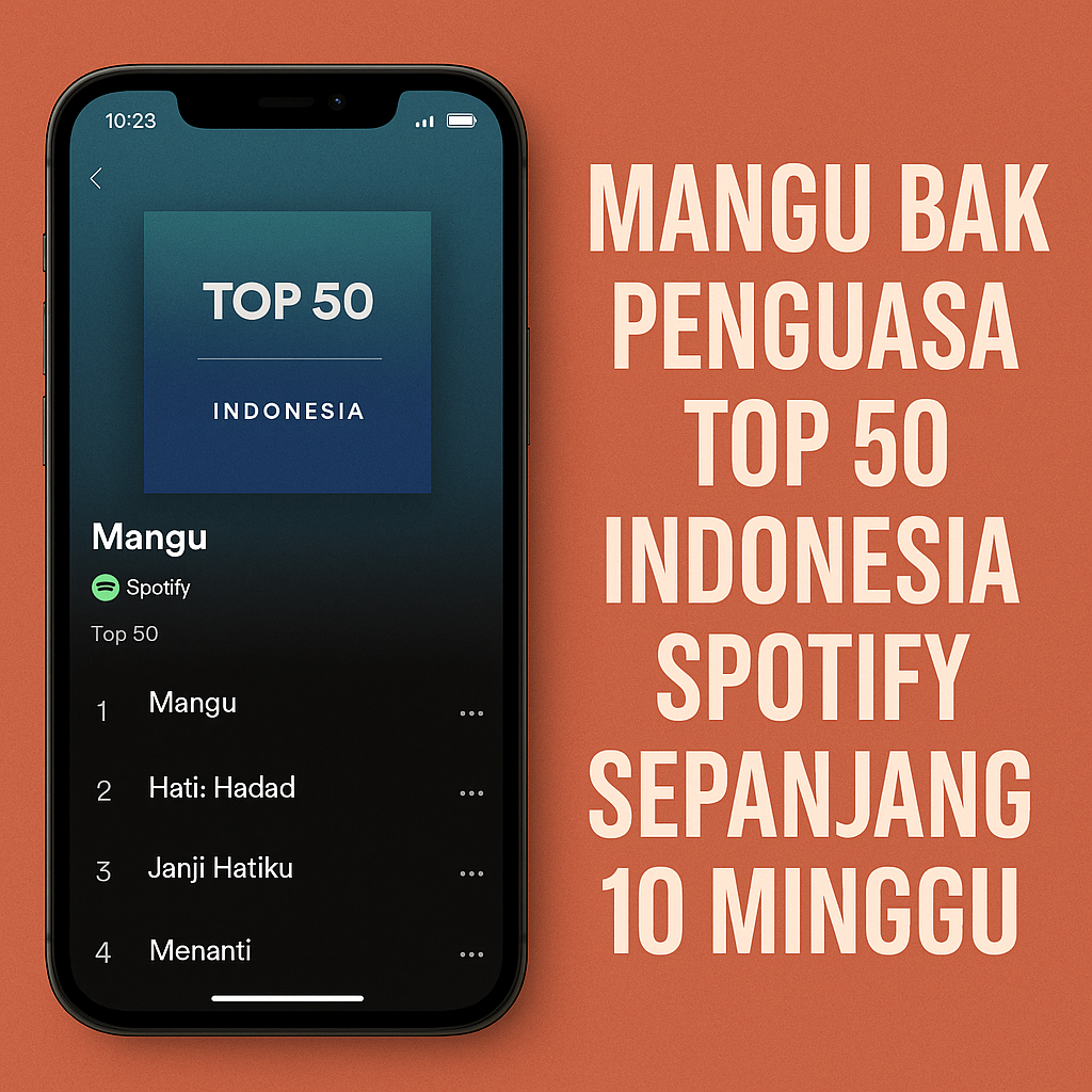 Mangu Bak Penguasa Top 50 Indonesia Spotify Sepanjang 10 Minggu