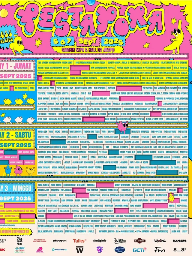 Info Lengkap Pestapora 2025 yang Dimeriahkan Sheila on 7, dari Jadwal Hingga Harga Tiket